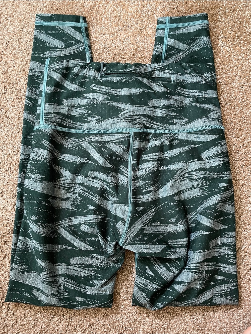 The North Face Green and white Patterned Leggings